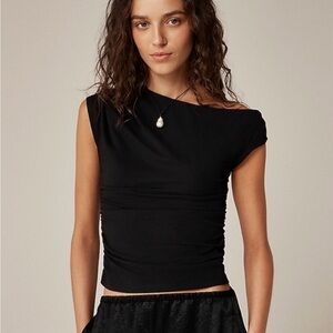 J. Crew Asymmetric Black Top (NWT)